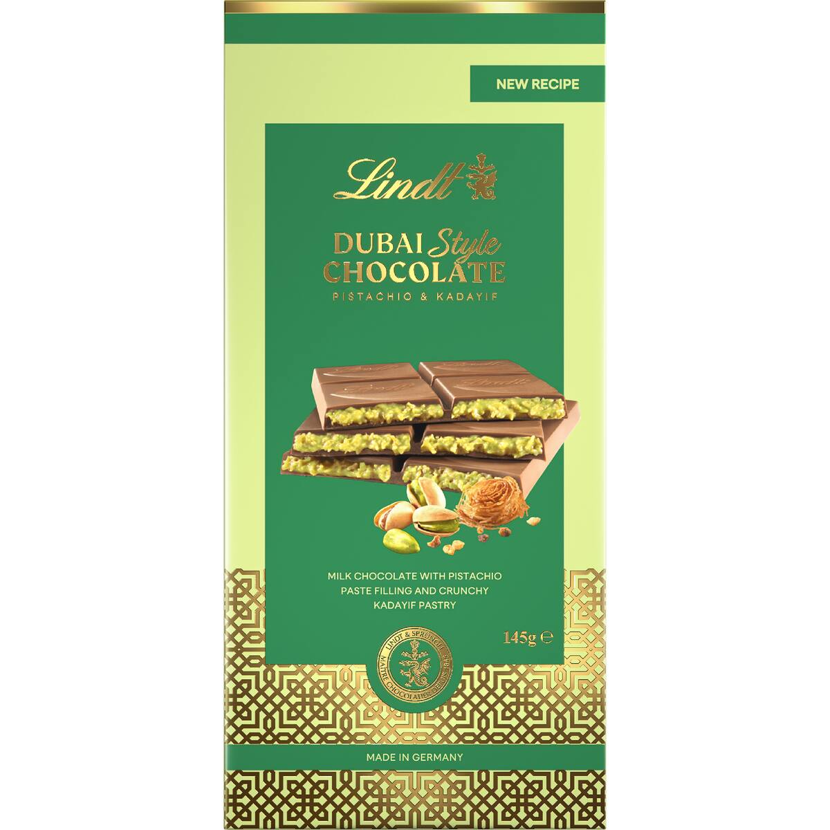 Lindt Dubai Style Chocolate Block 145g