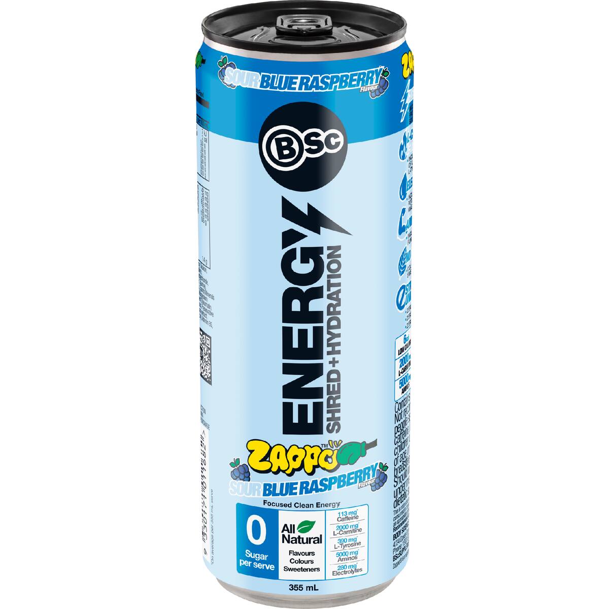 Bsc Zappo Energy Shred & Hydration Blue Raspberry 355ml