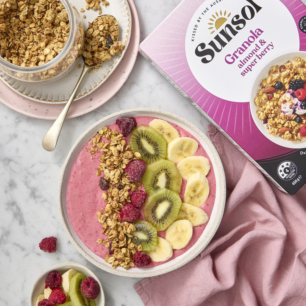 Sunsol Granola Almond & Super Berry 450g