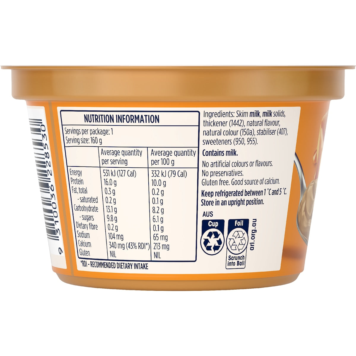 Pauls Plus Protein Dairy Snack Caramel 160g