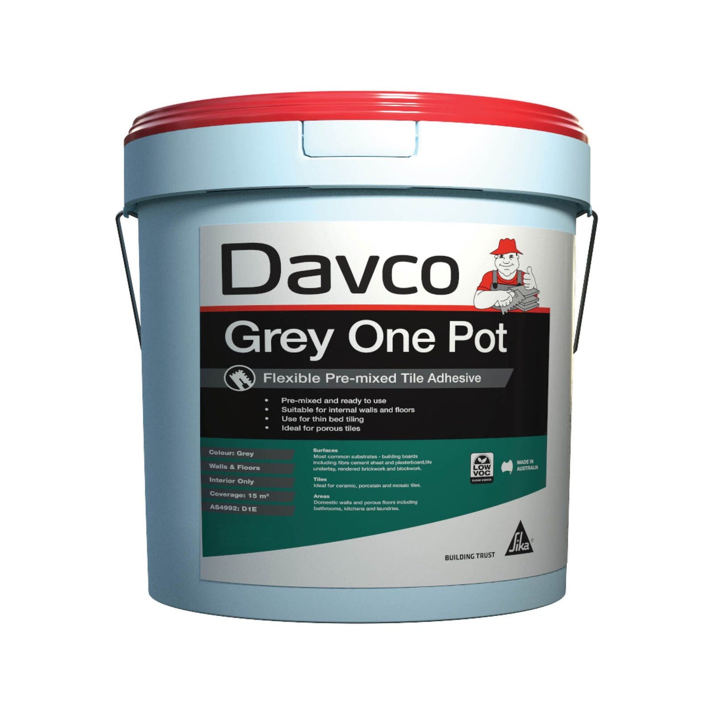 Davco Grey One Pot Premixed Tile Adhesive - 1L