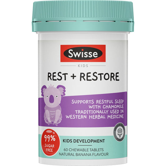 Swisse Kids Rest + Restore Tablets For Natural And Restful Sleep 60 Pack