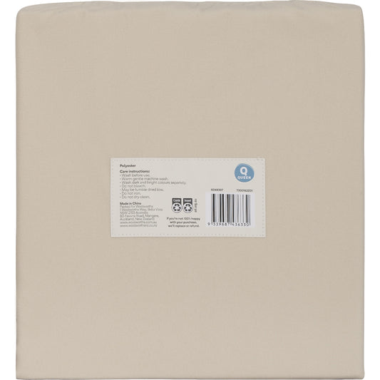 Queen Microfleece Bed Sheet Pack Cream Each