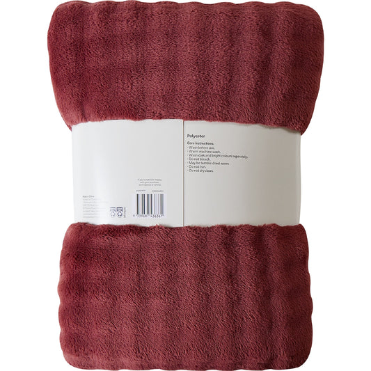 Queen Bed Bubble Blanket Burgundy Each