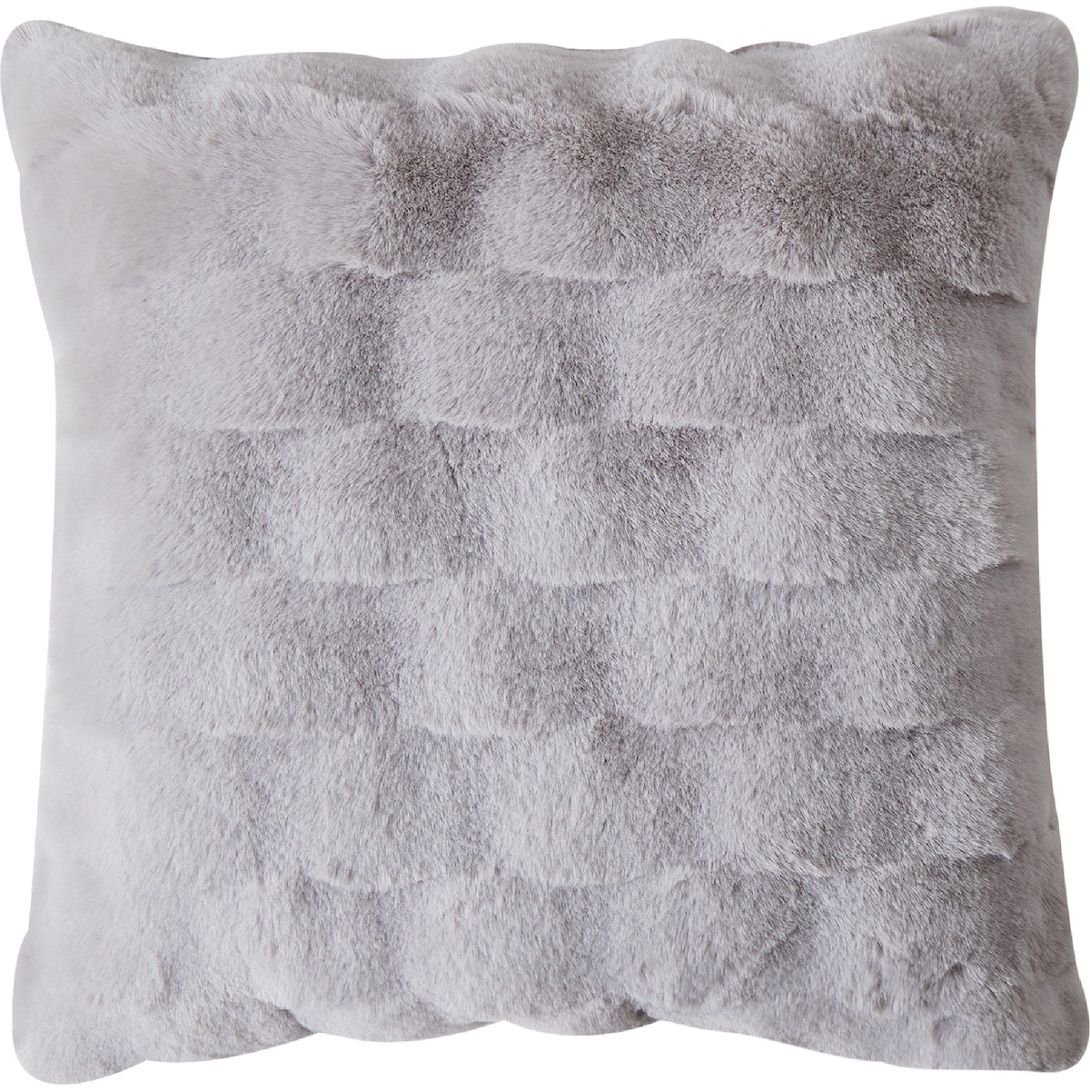 Wavy Faux Fur Cushion Grey Each