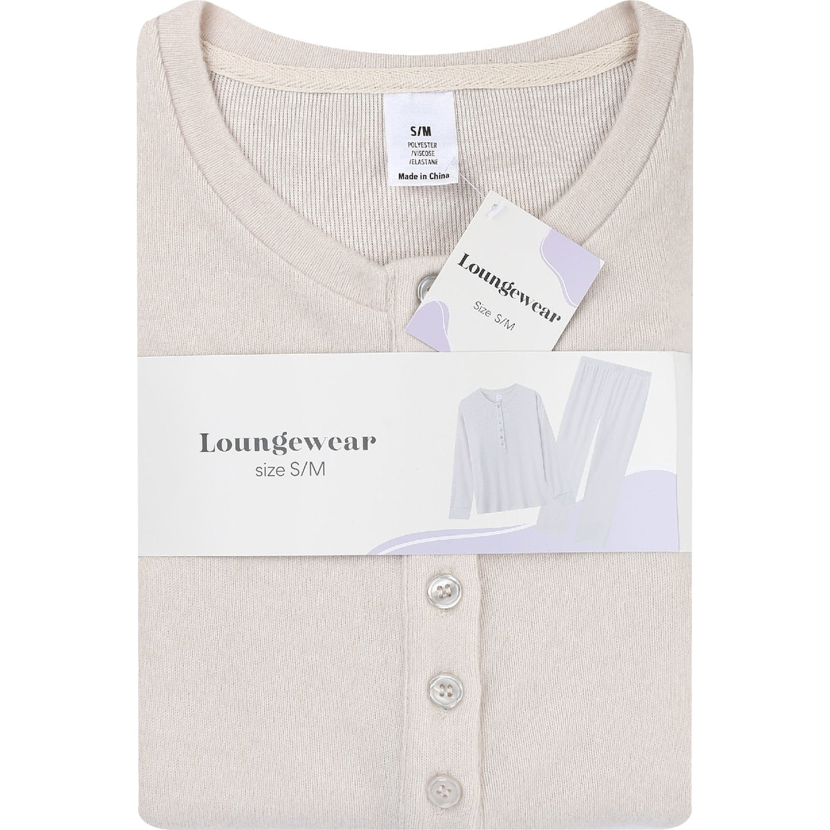 Loungewear Set Beige Size S/m Each