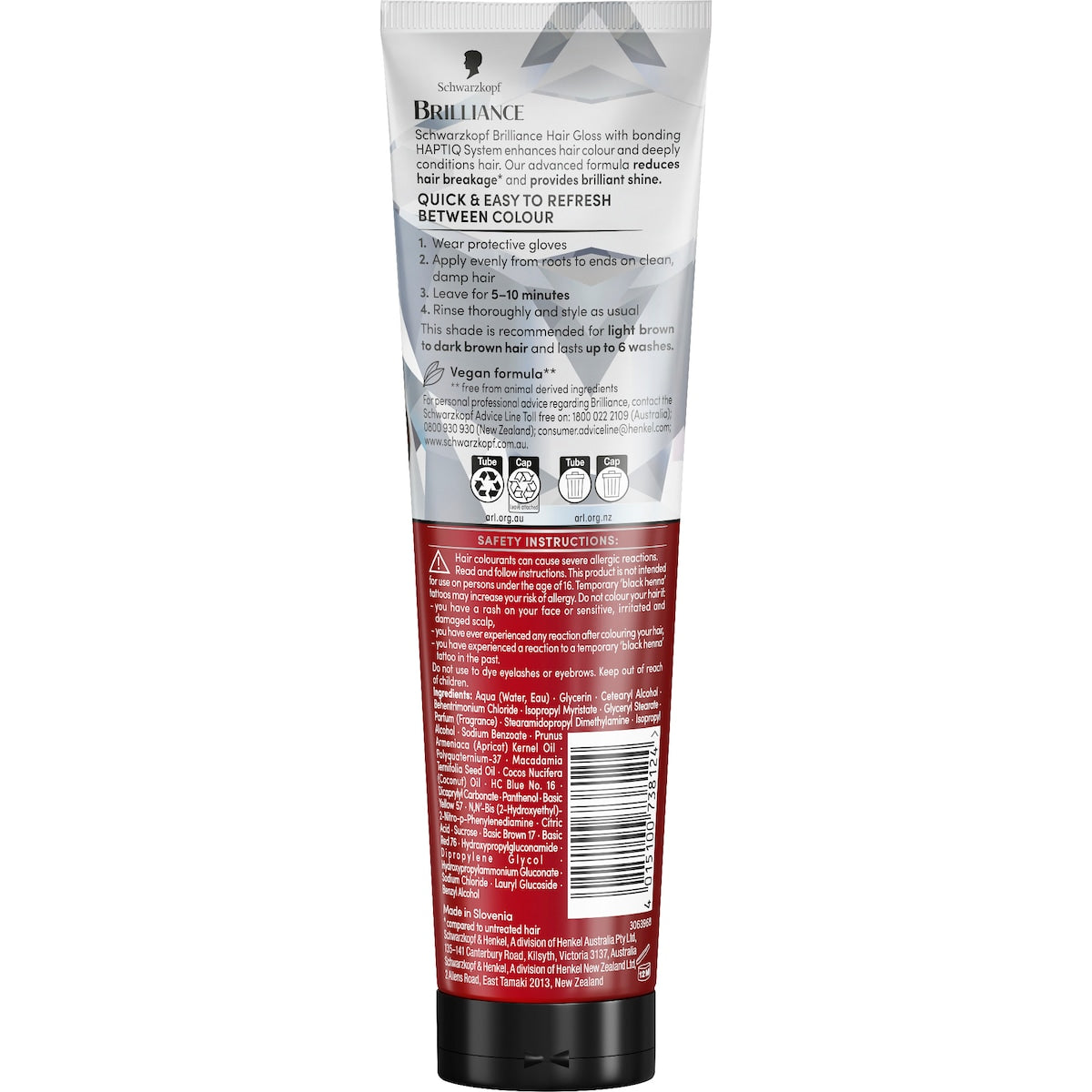Schwarzkopf Brilliance Hair Gloss Cacao Brown 150ml