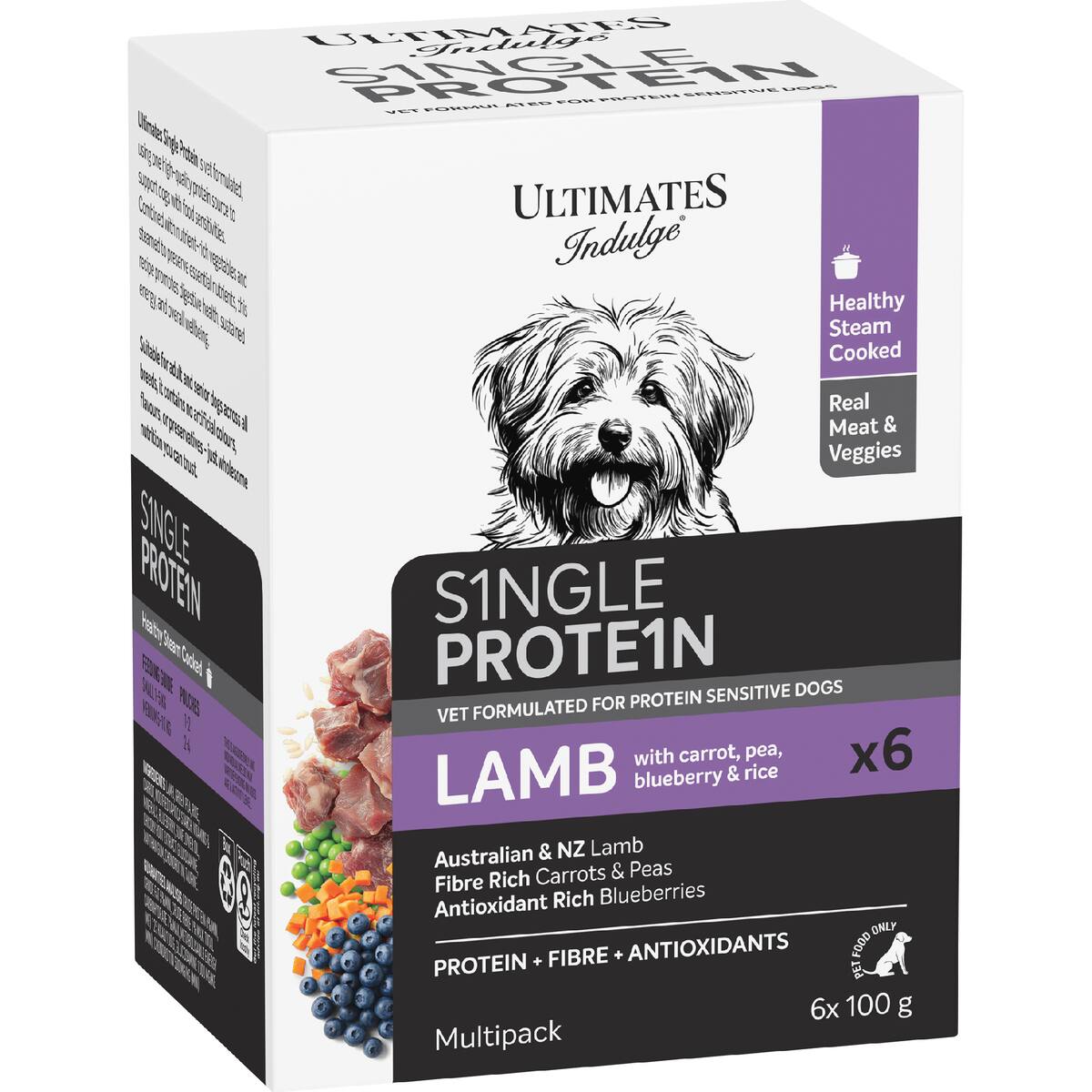 Ultimates Indulge Wet Dog Food Single Protein Lamb 100g X 6 Pack