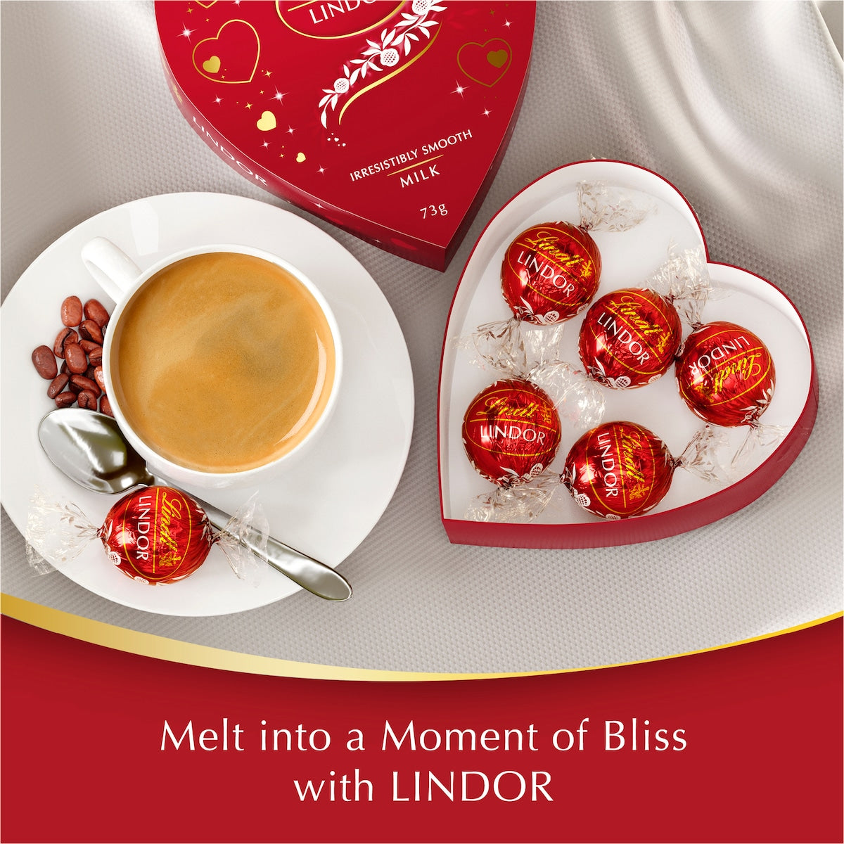 Lindt Lindor Heart Chocolate Box 73g
