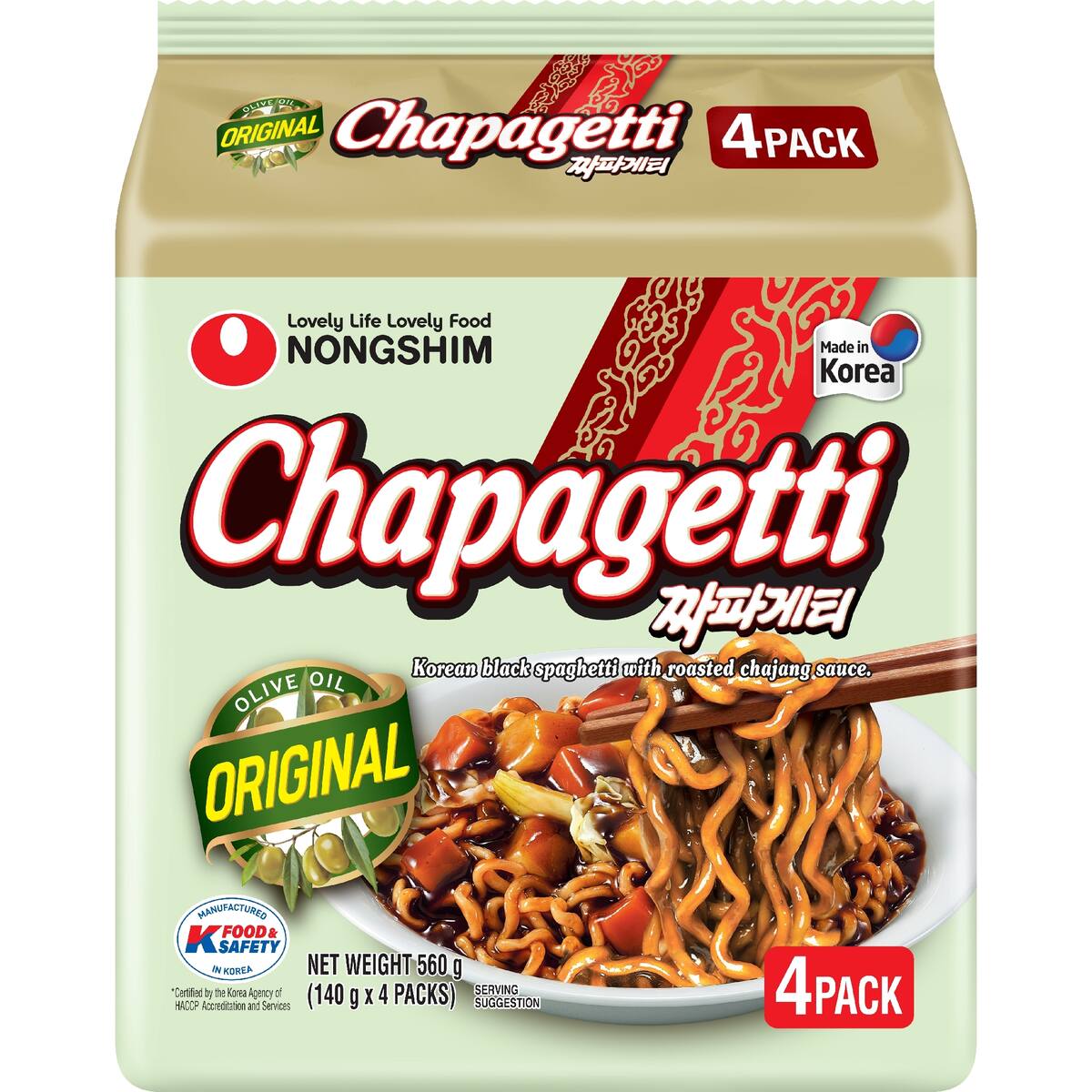 Nongshim Chapagetti Noodles Original 4 Pack