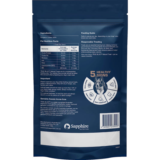 True Blue Aussie Kangaroo Cubes Dog Treats 60g