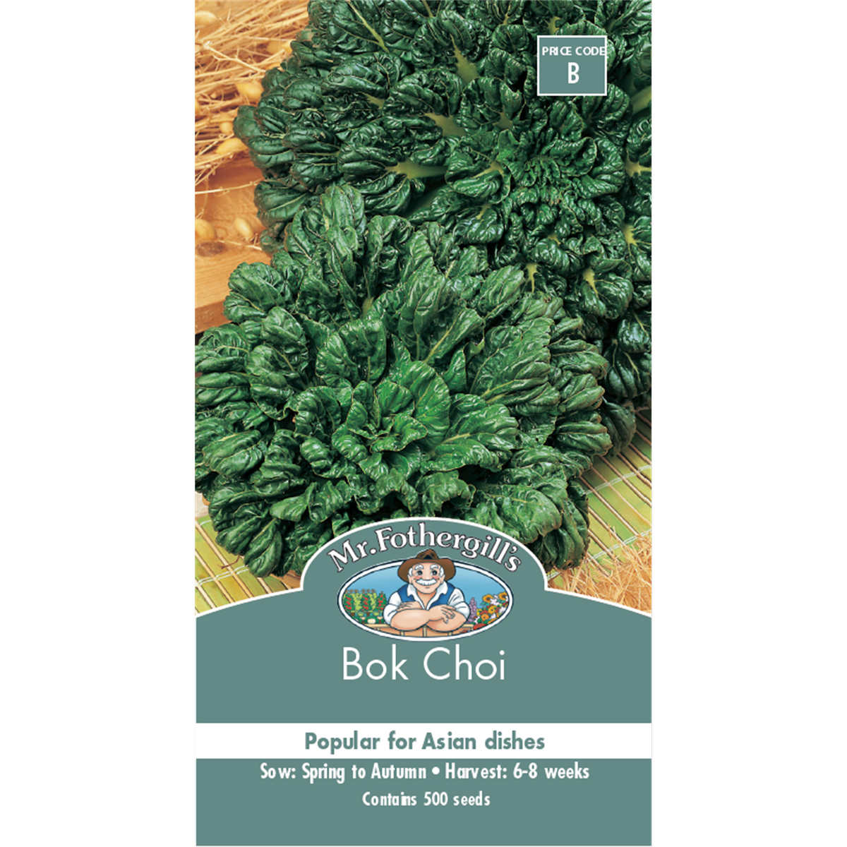 Mr Fothergill Bok Choi Vegetable Seeds - 75mm - Easy To Grow - Quick Maturity