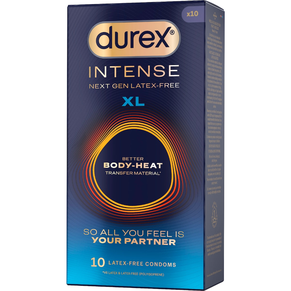 Durex Intense Body-heat Condoms Extra Large 10 Pack