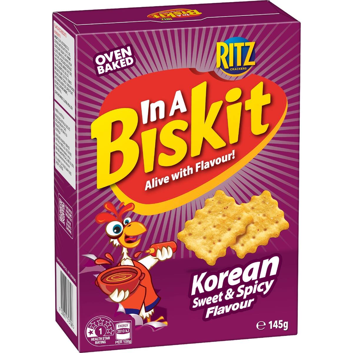 In A Biskit Ritz Korean Sweet & Spicy Crackers 145g