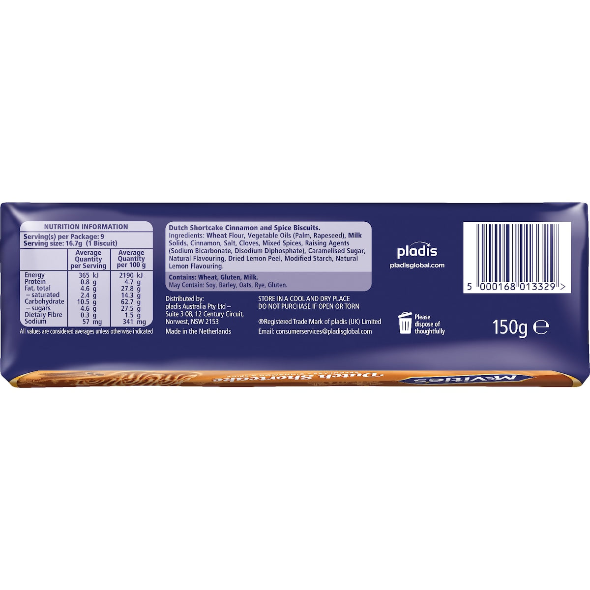 Mcvities Dutch Shortcake Speculaas 150g