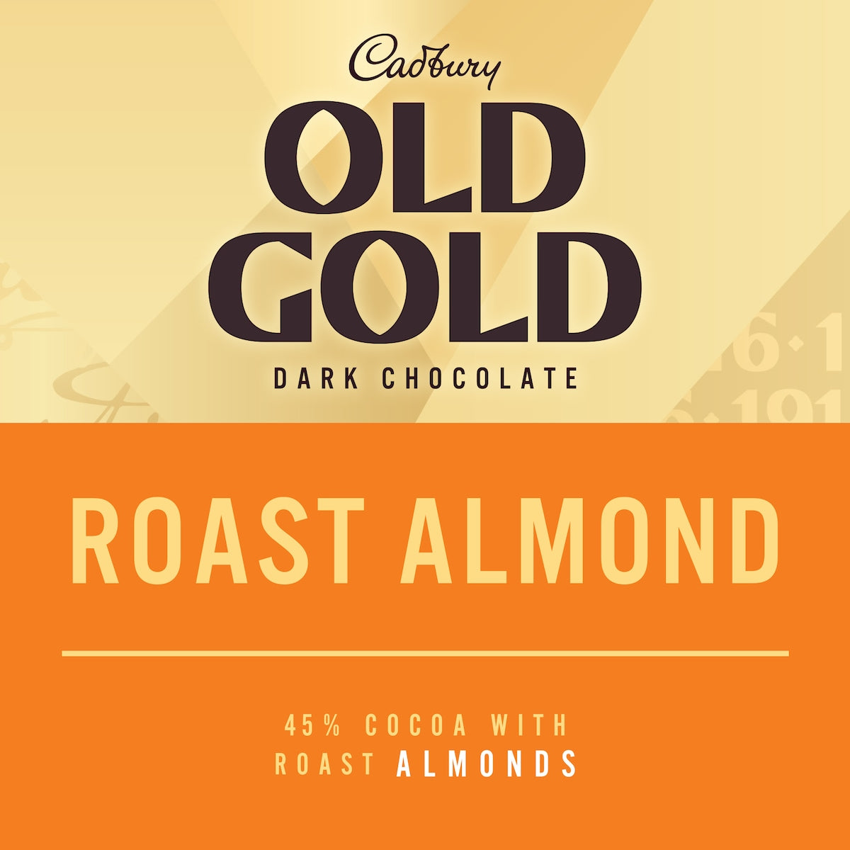 Cadbury Old Gold Roast Almond Dark Chocolate Block 170g
