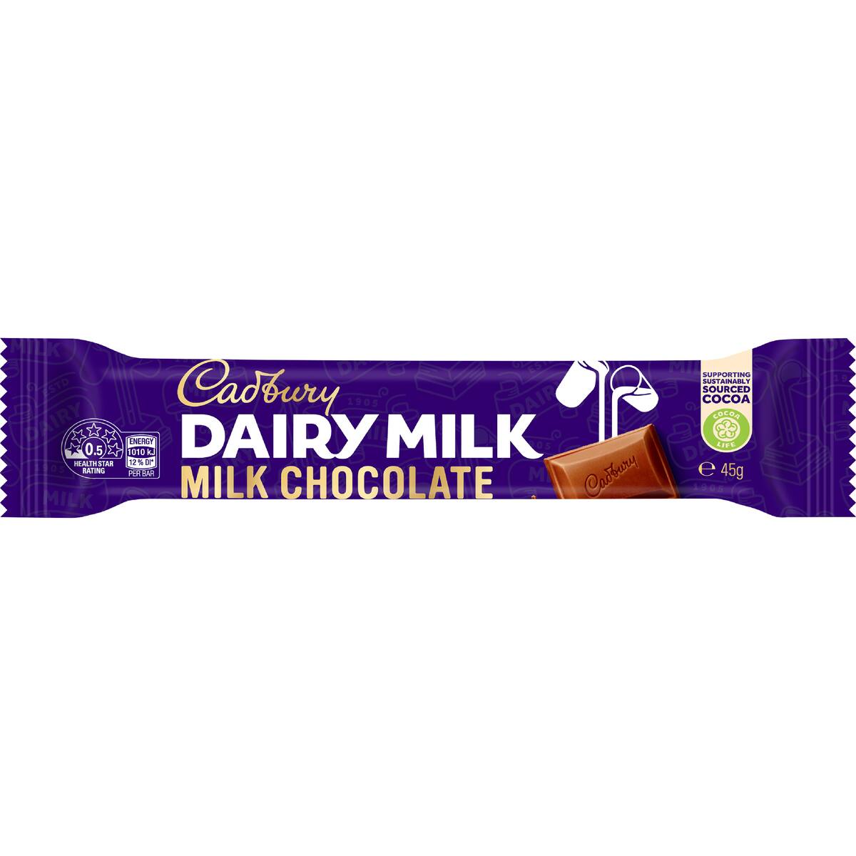 Cadbury Dairy Milk Chocolate Bar 45g