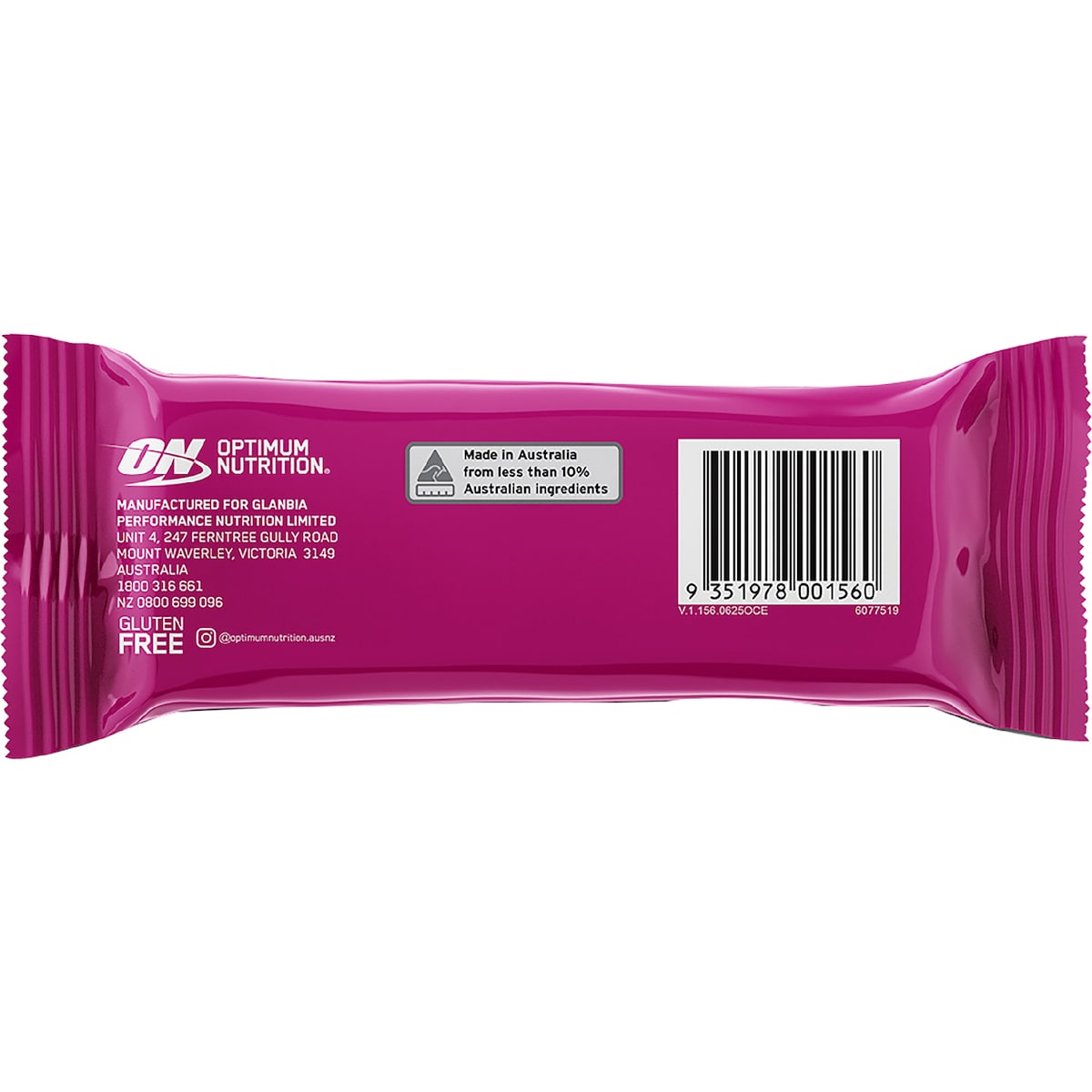 Optimum Nutrition Protein Bar White Choc Raspberry 60g