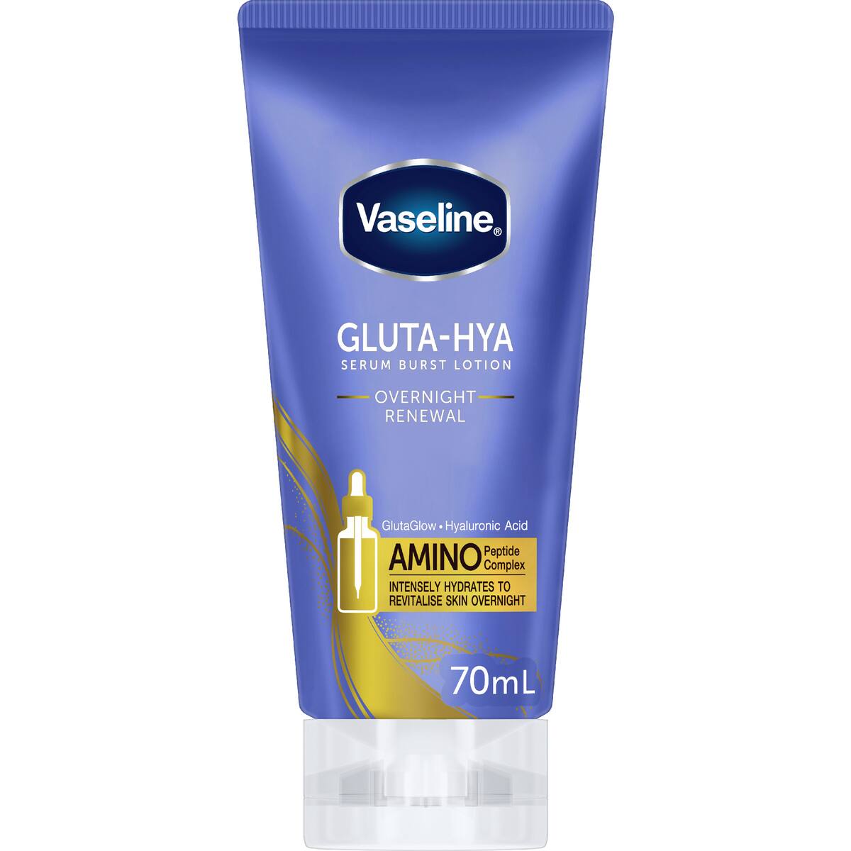 Vaseline Gluta-hya Serum Burst Lotion Overnight Renewal 70ml