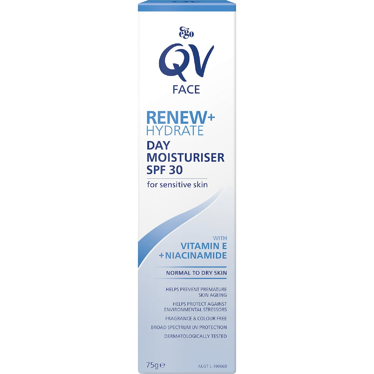 Qv Face Renew + Hydrate Day Moisturiser Spf30 75g