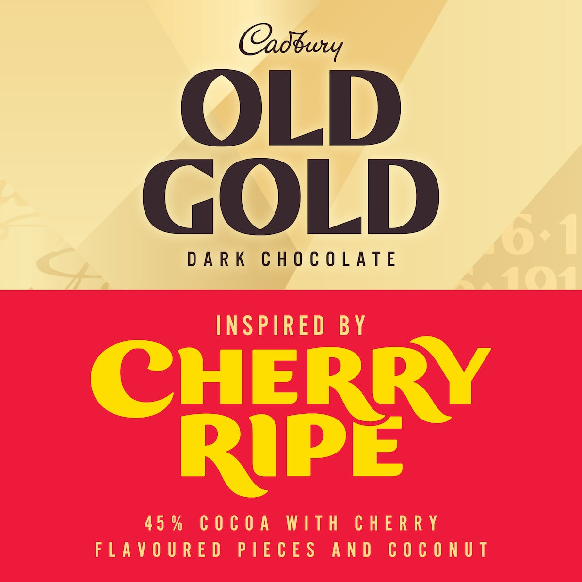 Cadbury Old Gold Cherry Ripe Dark Chocolate Block 170g