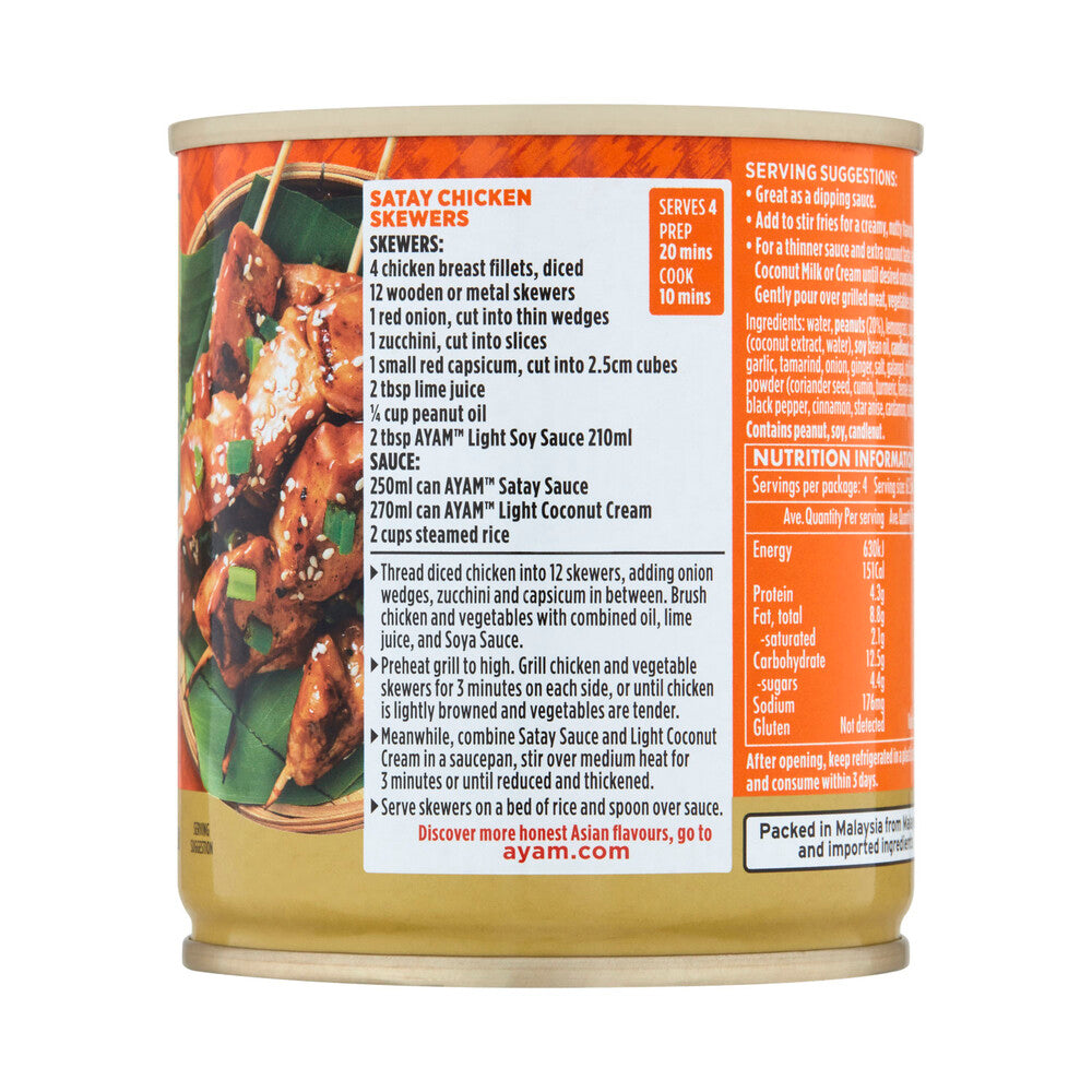 Ayam Satay Sauce Canned Mild - 250mL