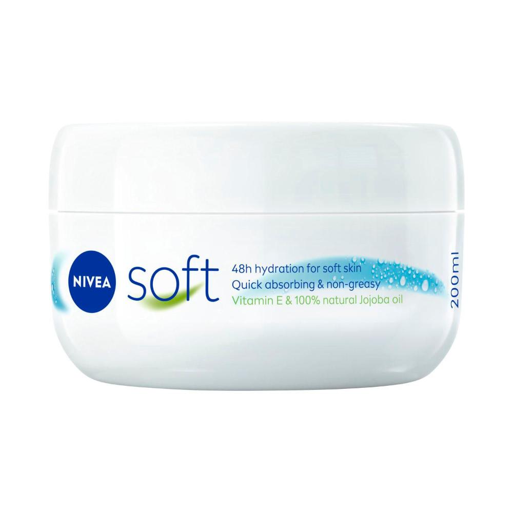 Nivea Soft Cream Lotion Moisturiser + Jojoba Oil & Vitamin E - 200mL