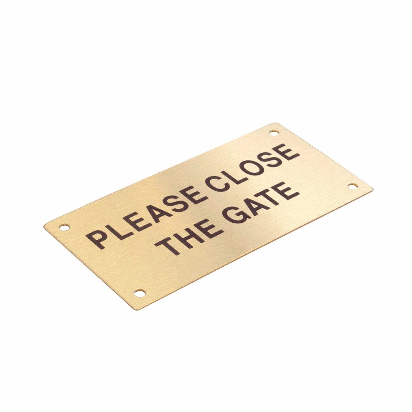 Sandleford Brass Please Close The Gate Sign - 95 x 47mm