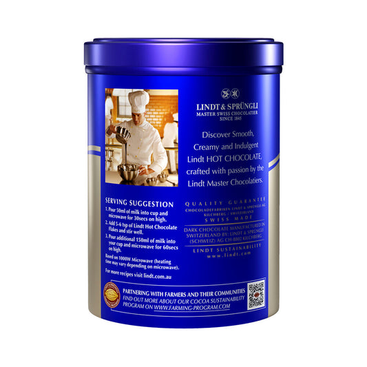 Lindt Hot Choc Flakes Dark Tin - 210g