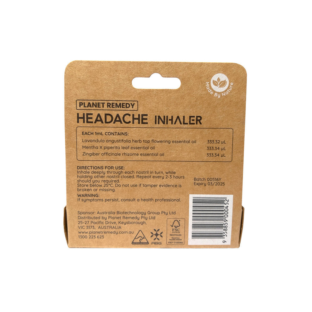 Planet Remedy Headache Inhaler - 1mL