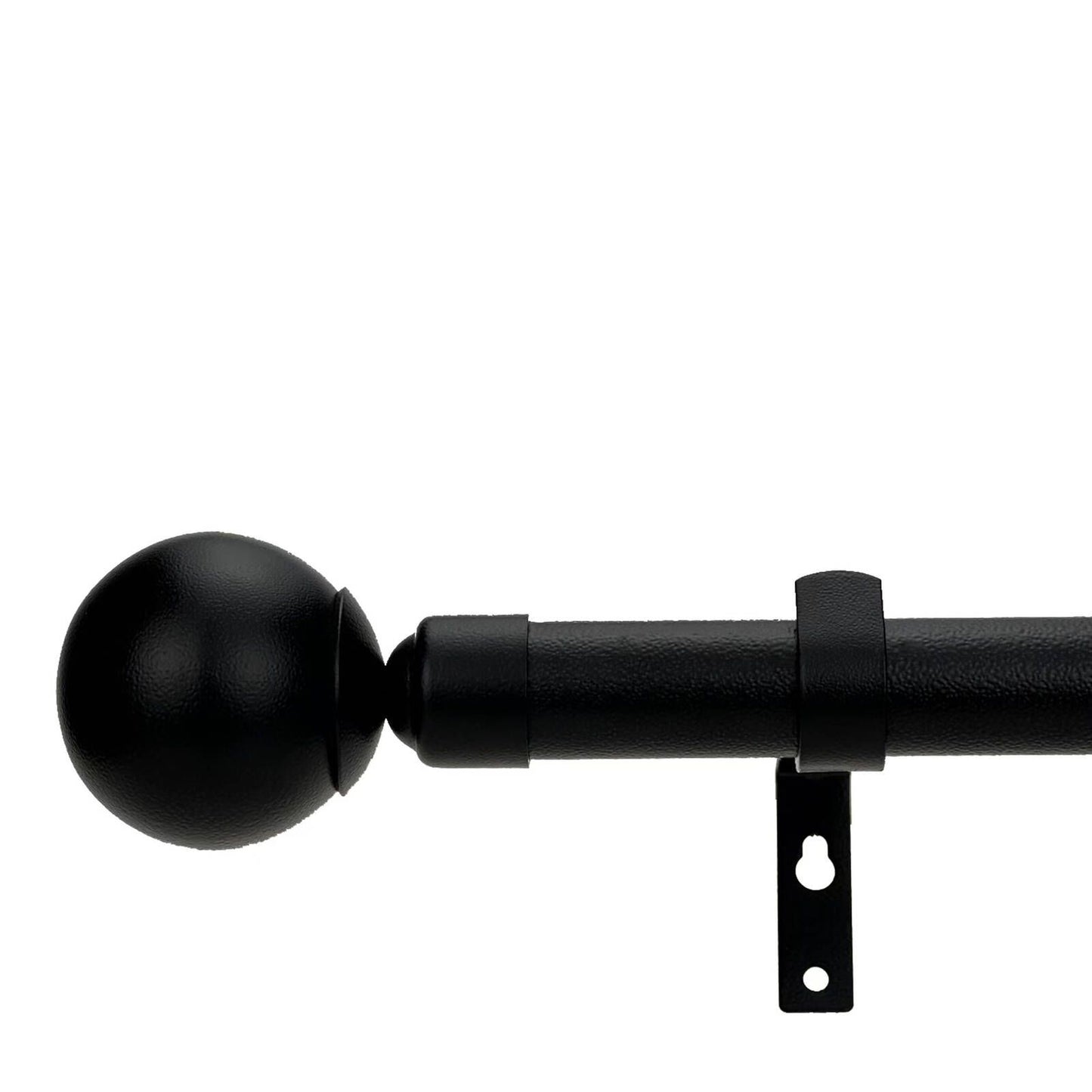 Pillar Black Curtain Rod Bracket - 16mm & 25mm - 1 Pair - 70-90mm