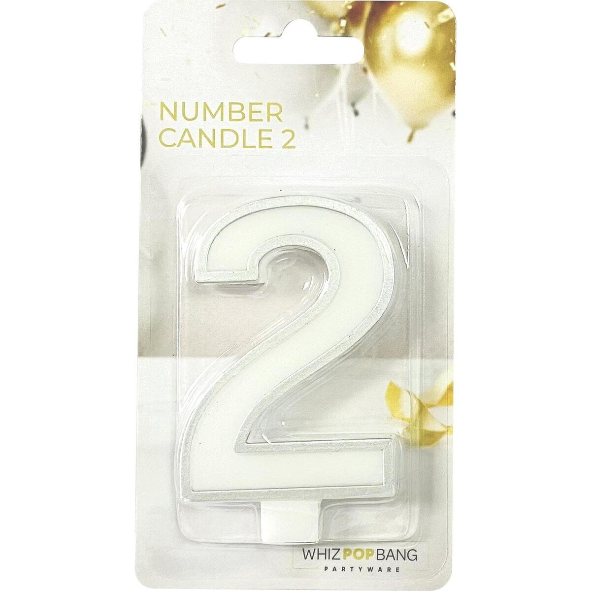 Whiz Pop Bang Number Candle 2 Assorted Each