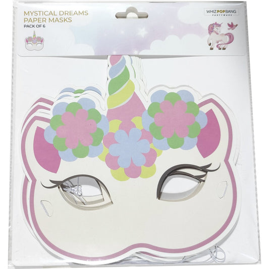 Whiz Pop Bang Themed Paper Masks Assorted 6 Pack