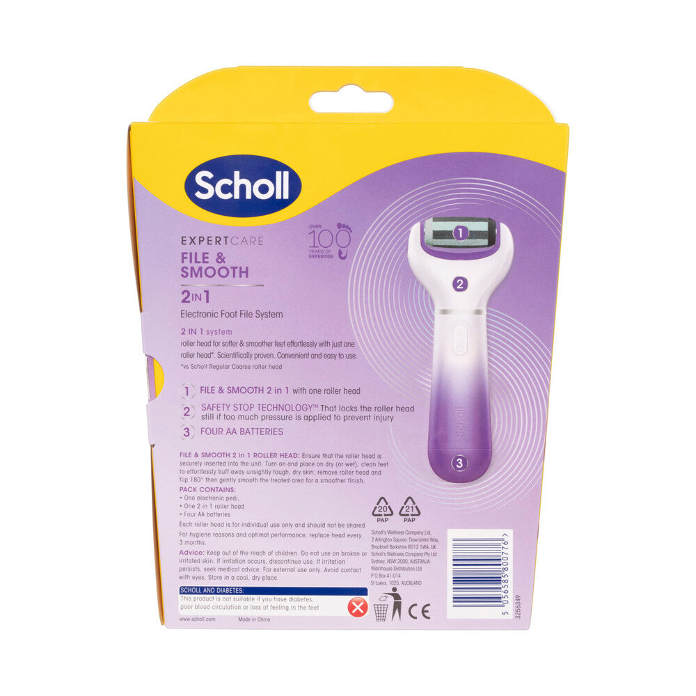 Scholl Expert Care Electric Foot File System - 1 pack