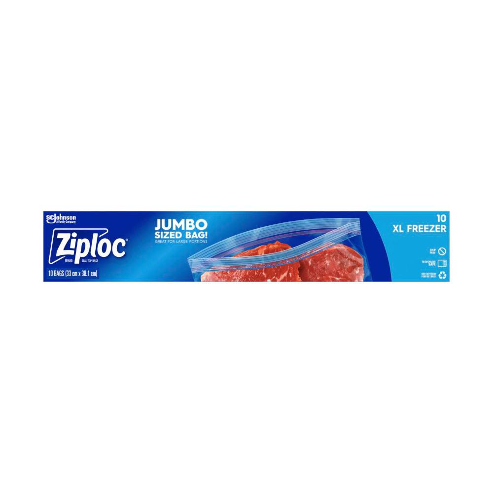 Ziploc Freezer Bags Xlarge Resealable Food Storage - 10 Pack