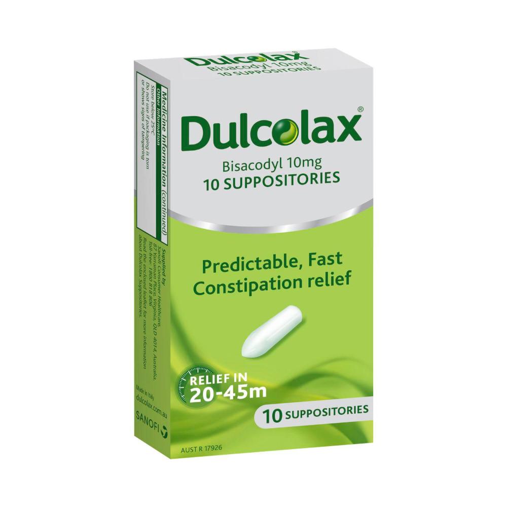 Dulcolax Constipation Relief Suppositories - 10 pack