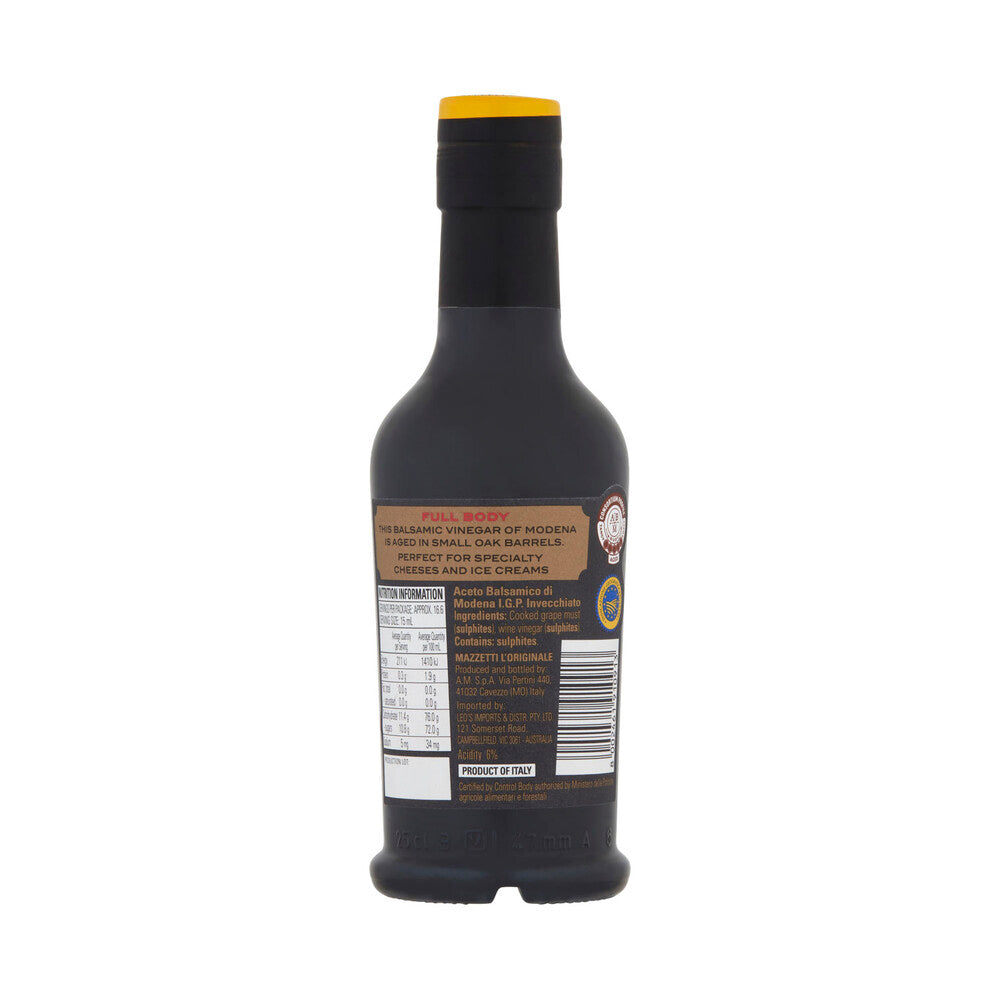 Mazzetti Aged Balsamic Vinegar Black Label 5 Seal - 250mL