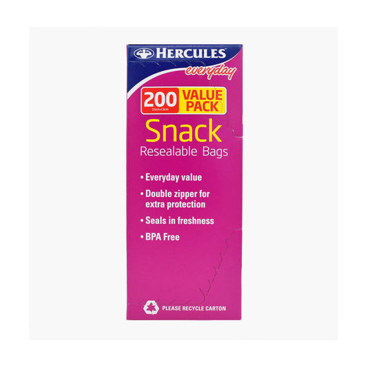 Hercules Resealable Snack Bags - 200 pack
