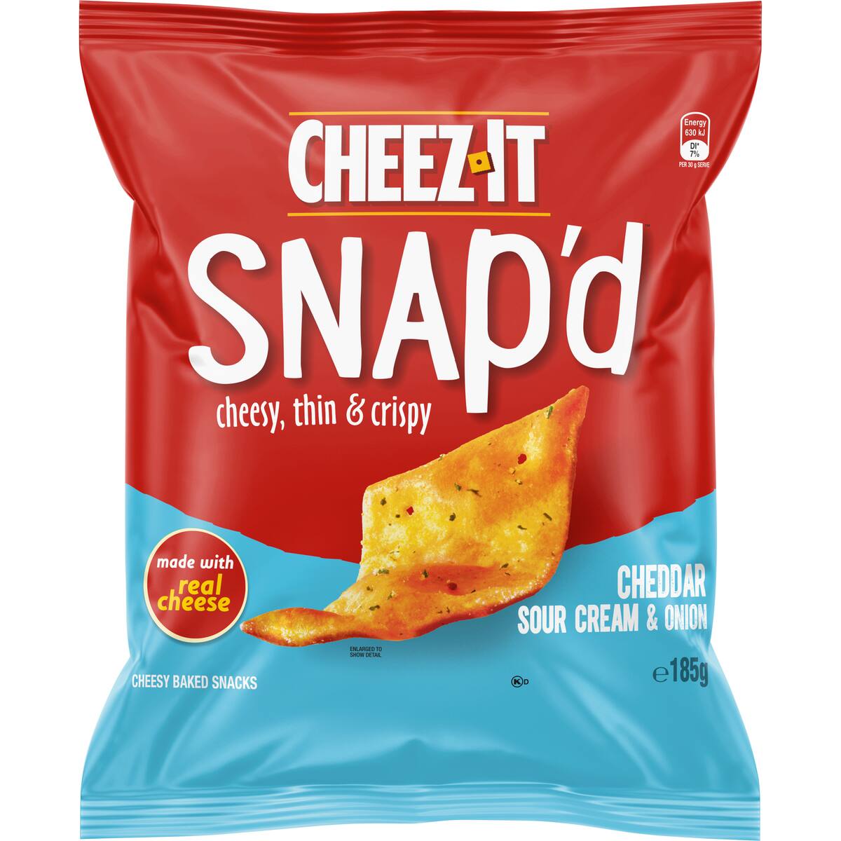Cheez It Snap'd Sour Cream & Onion 185g