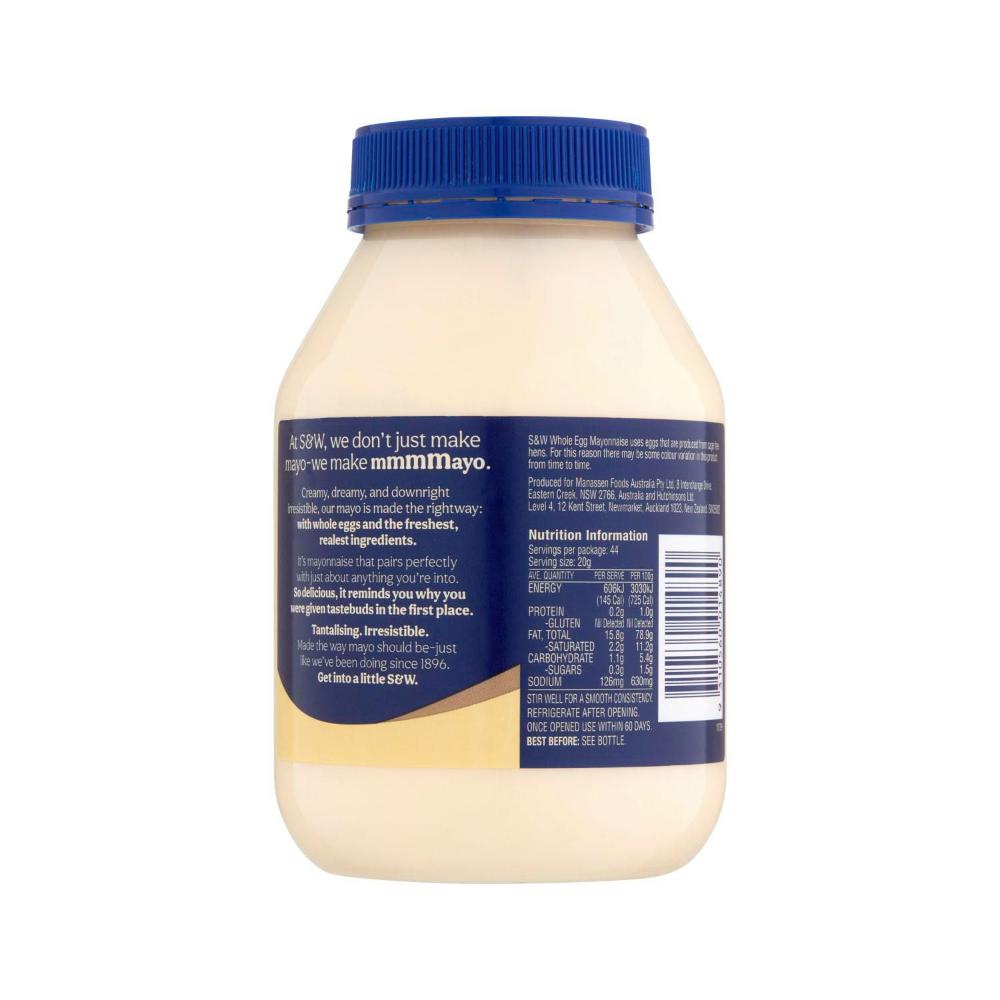 S&W Real Whole Egg Mayonnaise - 880g