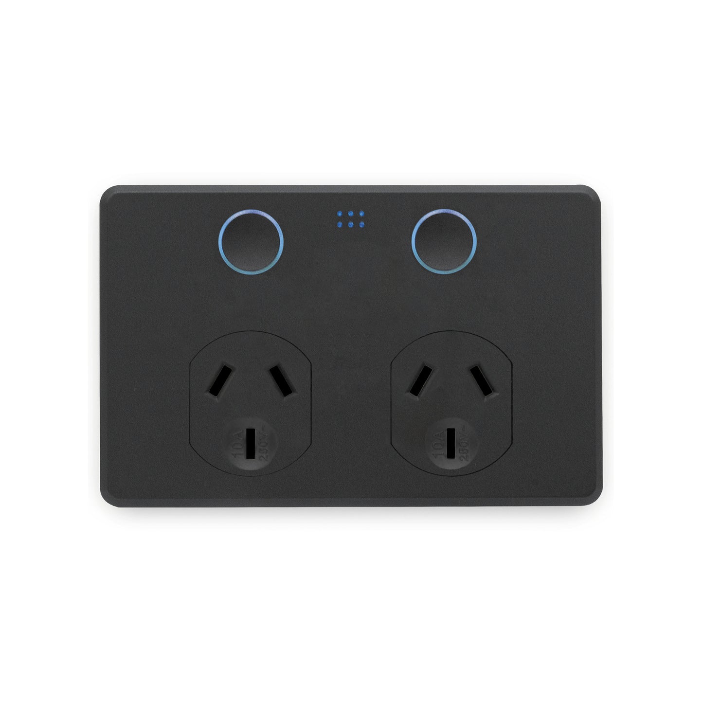 Deta Matte Black Grid Connect Smart Double Touch Power Point