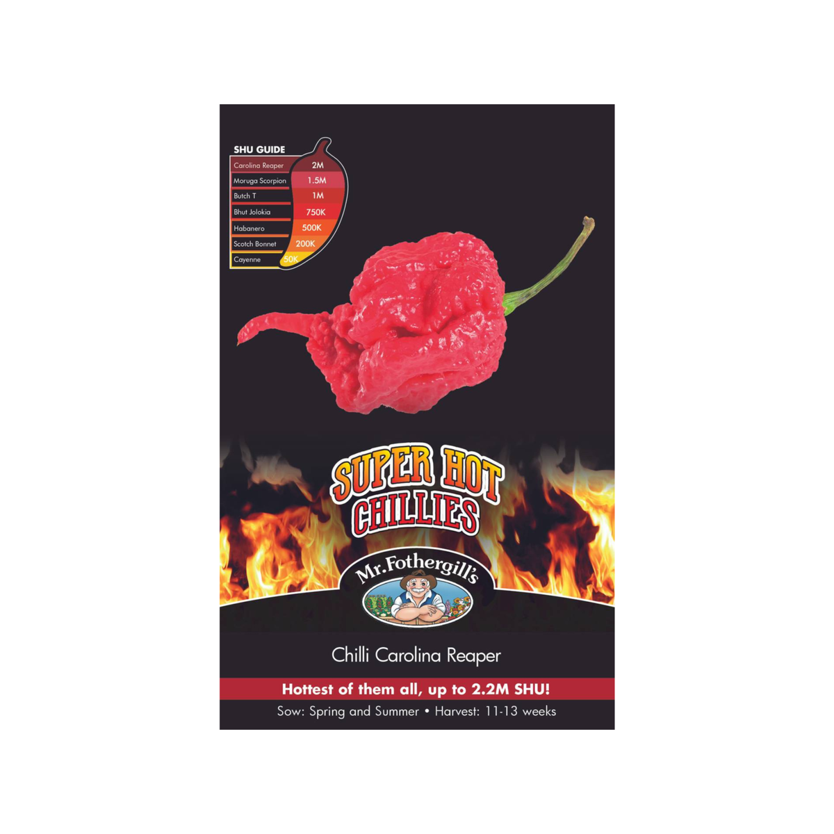 Mr Fothergill S Chilli Carolina Reaper Seeds - 20 Seeds Pack - 2.2 Million SHU
