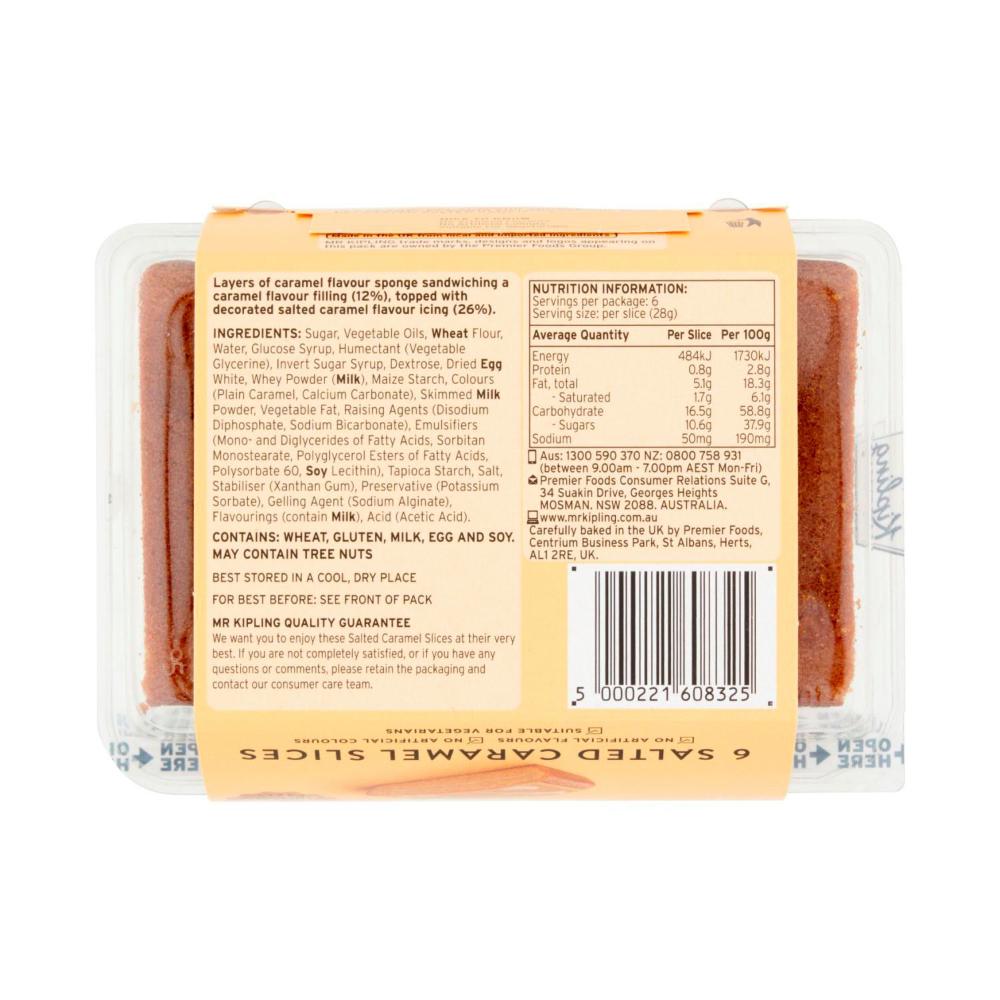 Mr Kipling Salted Caramel Slice 6 Pack - 165g