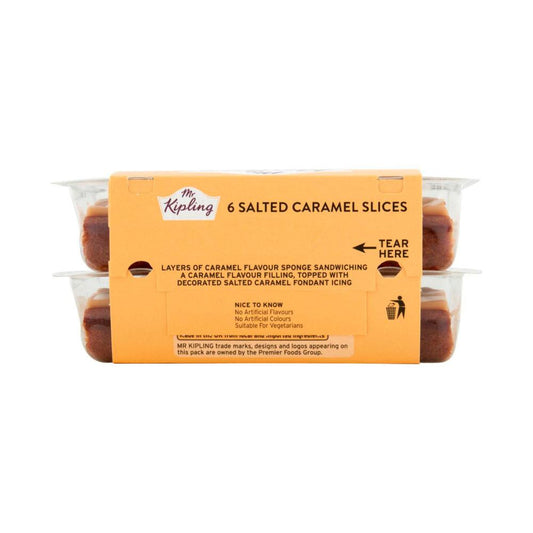 Mr Kipling Salted Caramel Slice 6 Pack - 165g
