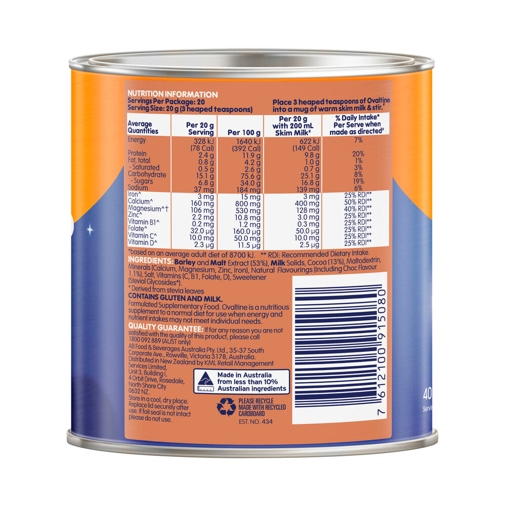 Ovaltine Sleep Calming Chocolate - 400g