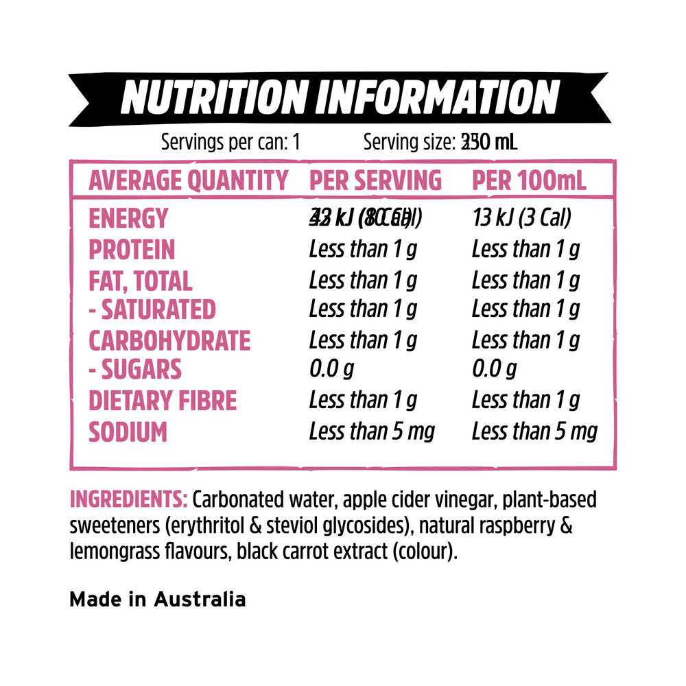Remedy Sodaly Raspberry 250ml - 4 pack