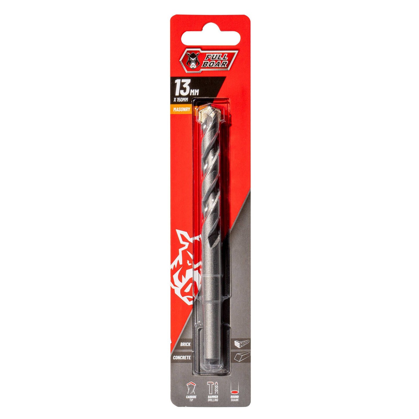 Full Boar TCT Masonry Drill Bit - 13mm x 150mm