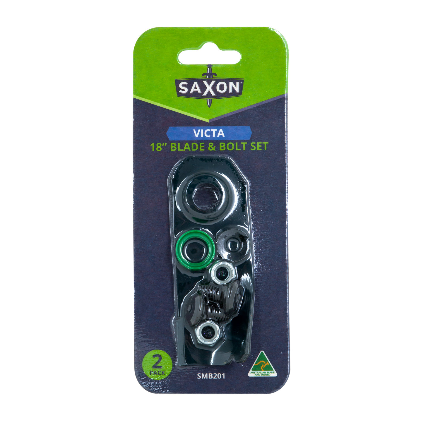 Saxon Victa Mower 18" Blade and Bolt Set SMB201 - 2 Pack