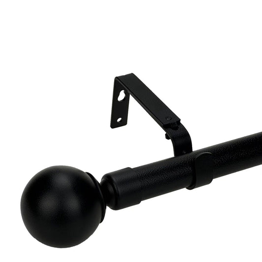 Pillar Black Curtain Rod Bracket 16 & 25mm