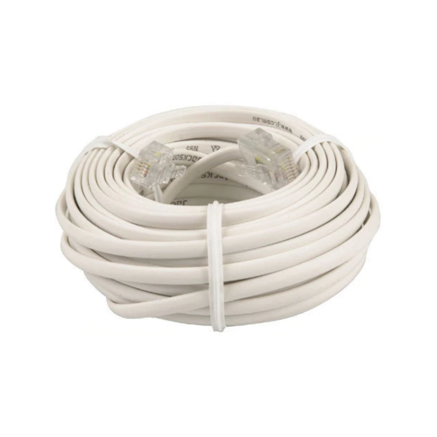 Jackson RJ12 White Telephone Lead - 10 Metre